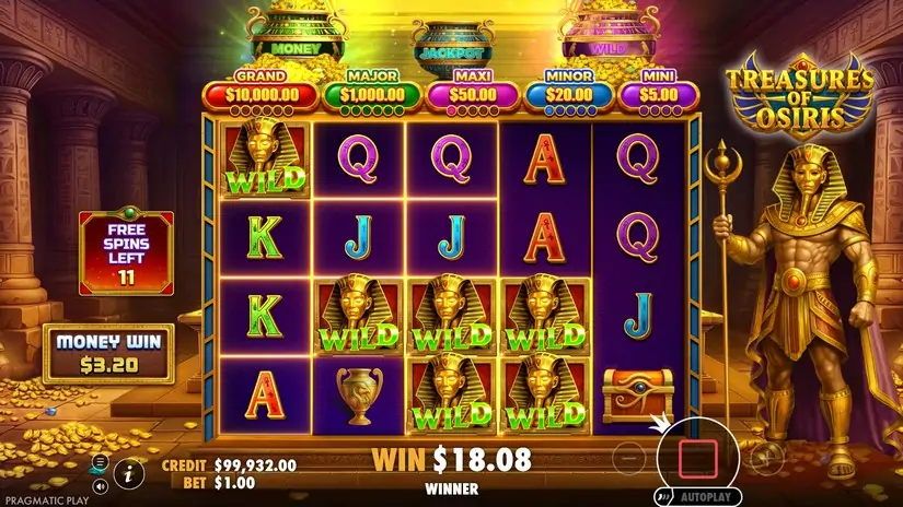 Treasures of Osiris slot screenshot 6