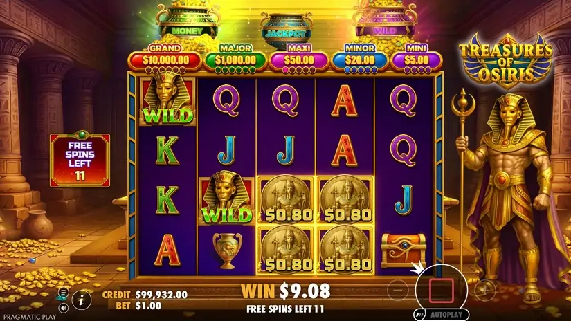 Treasures of Osiris slot screenshot 5