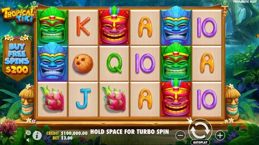 Tropical Tiki slot screenshot 