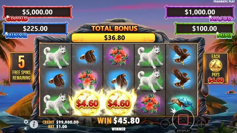 Volcano Goddess slot screenshot 