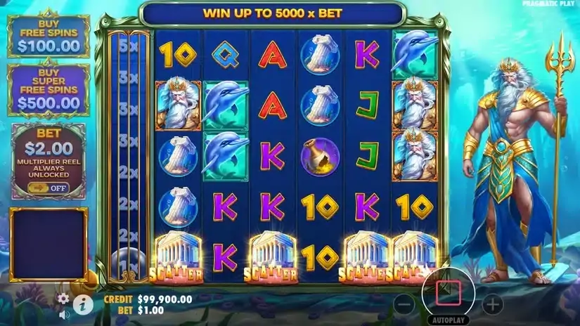 Waves of Poseidon slot screenshot 2