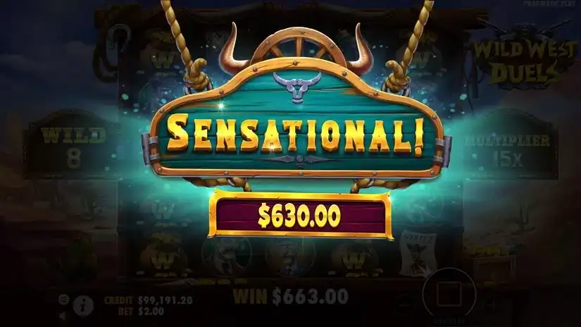 Wild West Duels slot screenshot 