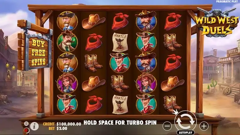 Wild West Duels slot screenshot 