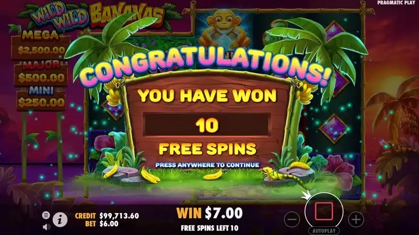 Wild Wild Bananas slot screenshot 4