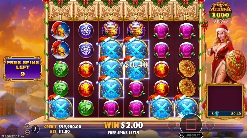 Wisdom of Athena 1000 Xmas slot screenshot 4