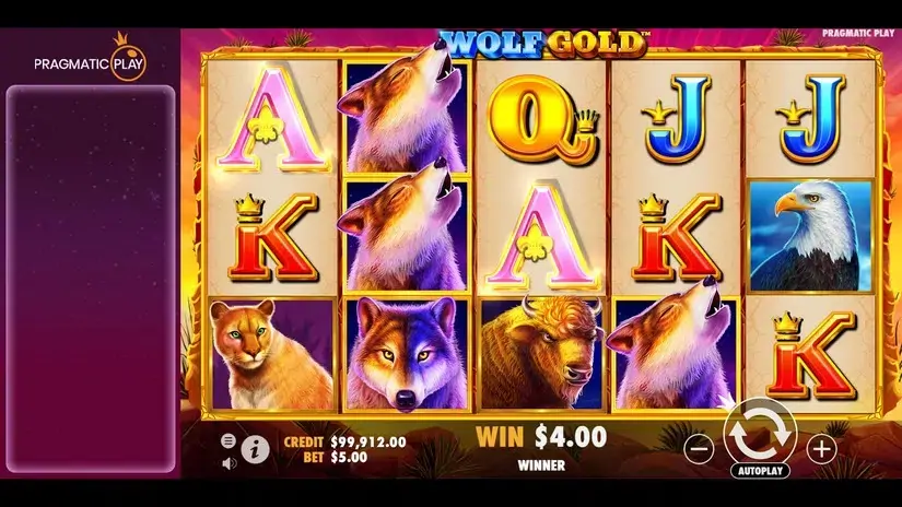 Wolf Gold Power Jackpot slot screenshot 2