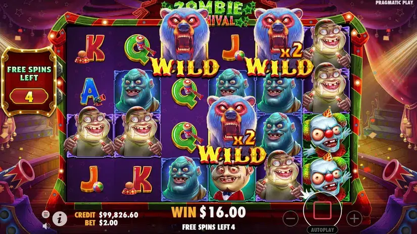 Zombie Carnival slot screenshot 6