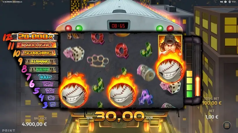 12 Burning Baseballs slot screenshot 5