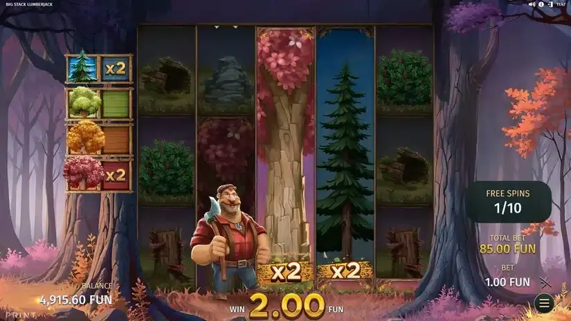 Big Stack Lumberjack slot screenshot 4