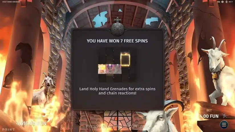 Holy Hand Grenade slot screenshot 3