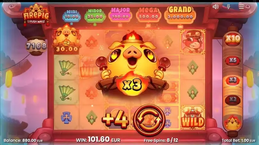 Fire Pig Push Ways slot screenshot 