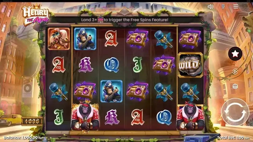 Henry The Ape slot screenshot