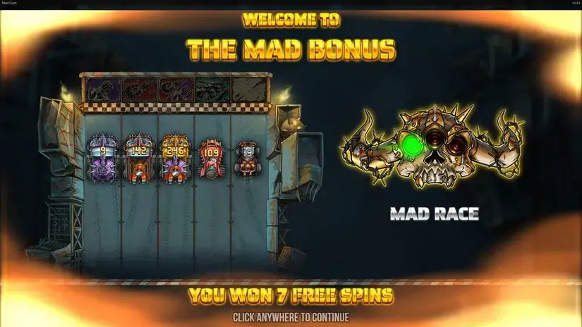 Mad Cars slot screenshot 4