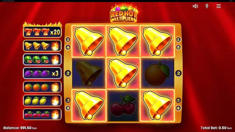 Red Hot Multipliers slot screenshot 4