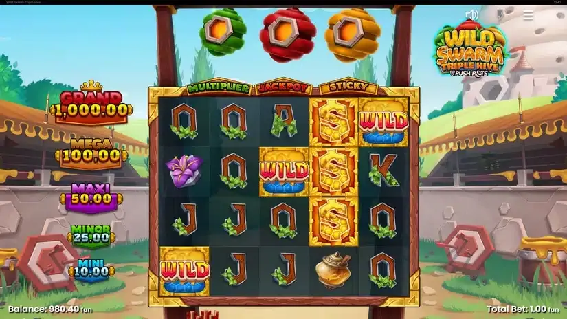 Wild Swarm Triple Hive slot screenshot 3