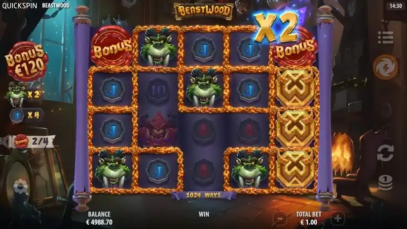 Beastwood slot screenshot 2