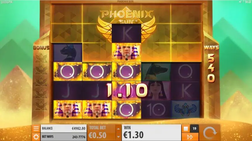 Phoenix Sun slot screenshot 2
