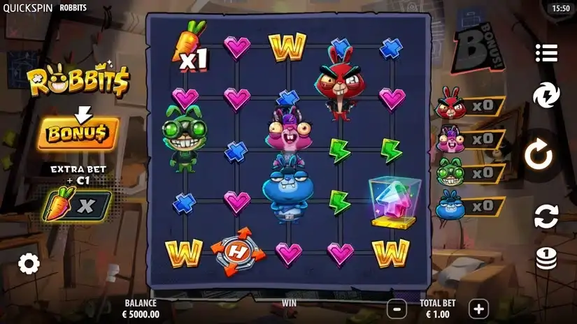 Robbits slot screenshot 1