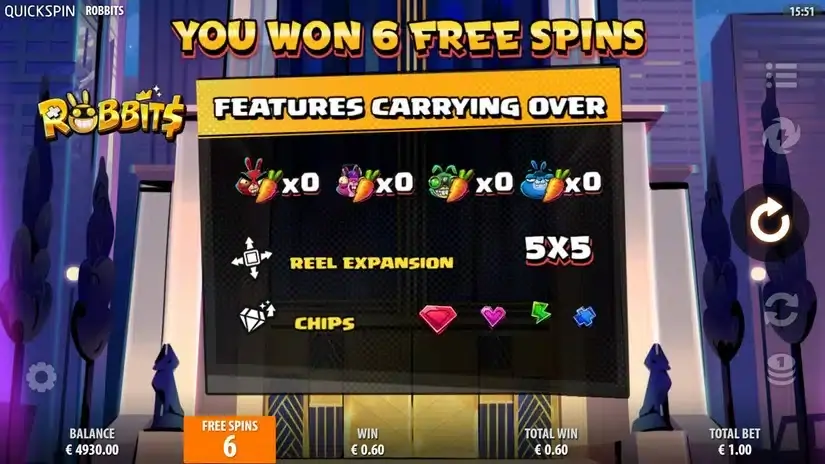 Robbits slot screenshot 4