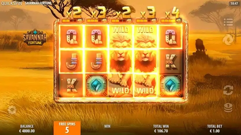 Savannah Fortune slot screenshot 5