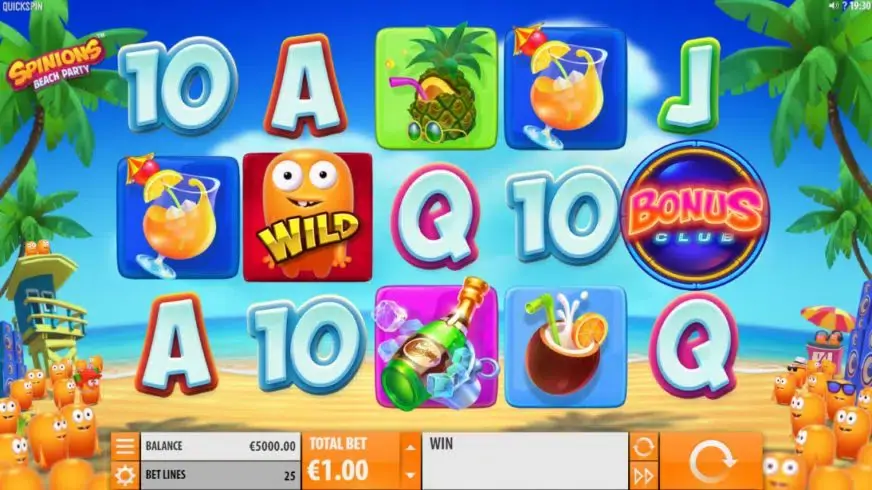 Spinions Beach Party slot screenshot 1