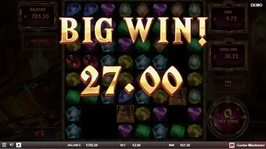 Gustav Minebuster slot screenshot 4