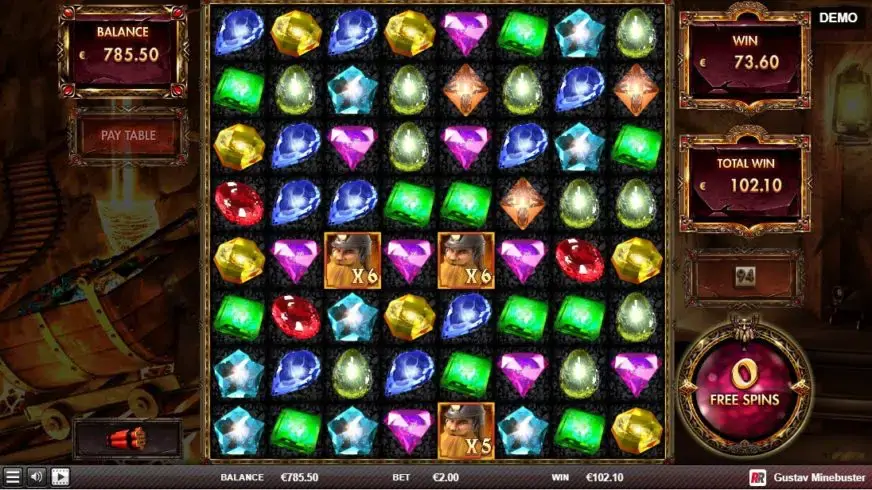 Gustav Minebuster slot screenshot 3