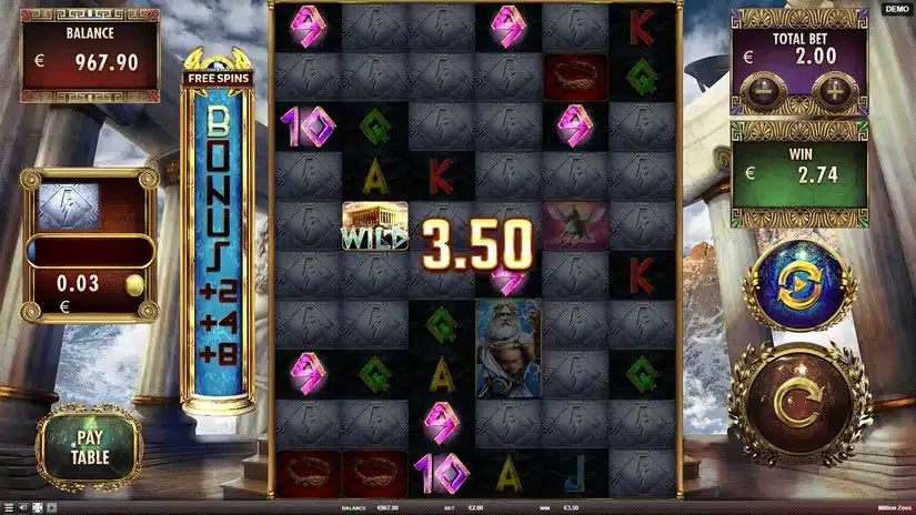 Million Zeus slot screenshot 3
