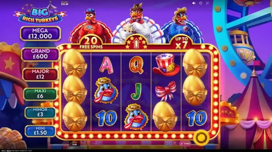 Big Rich Turkeys slot screenshot 2