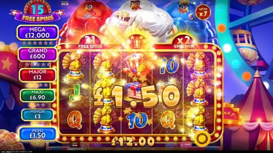 Big Rich Turkeys slot screenshot 5