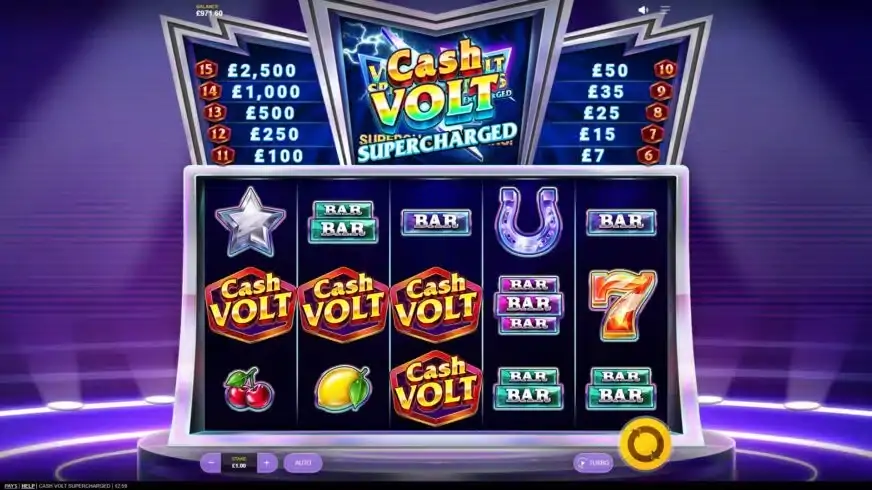 Cash Volt Supercharged slot screenshot