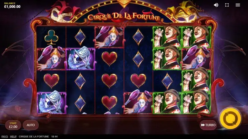 Cirque Dе La Fortune slot screenshot 1