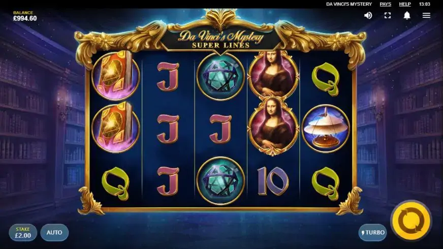 Da Vinci’s Mystery slot screenshot 1