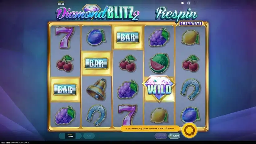 Diamond Blitz 2 slot screenshot 3