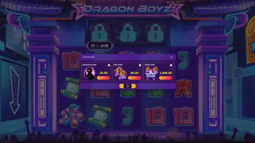 Dragon Boyz slot screenshot 2