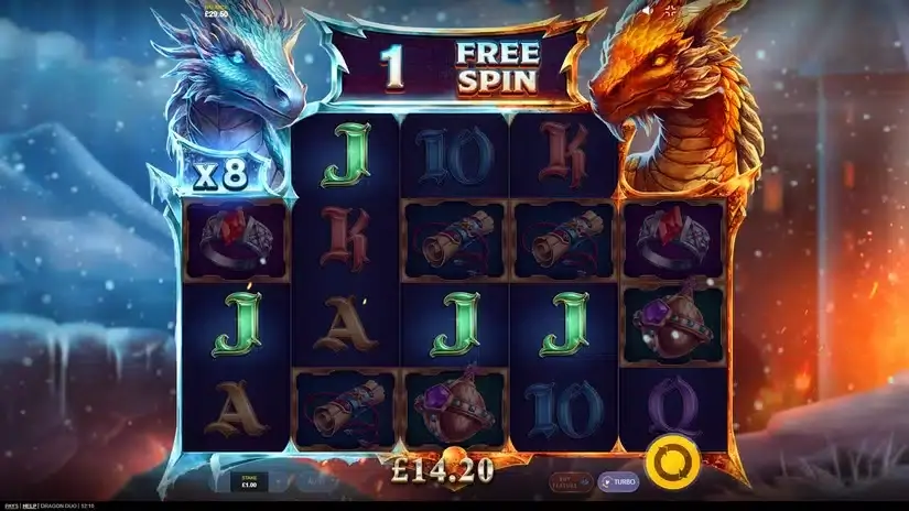 Dragon Duo slot screenshot 