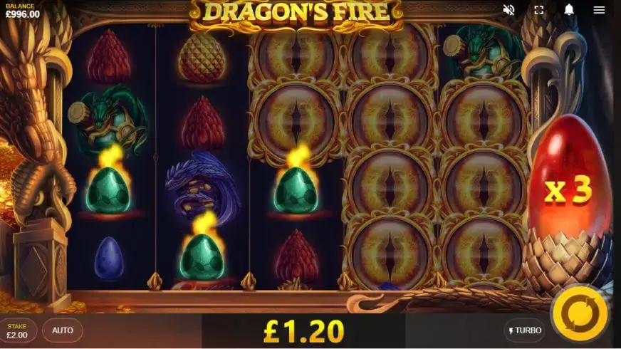Dragon’s Fire slot screenshot 2