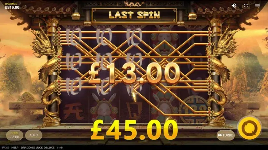 Dragon’s Luck Deluxe slot screenshot 4