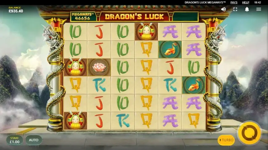 Dragon’s Luck Megaways slot screenshot 1