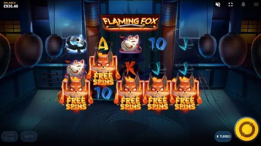 Flaming Fox slot screenshot 2