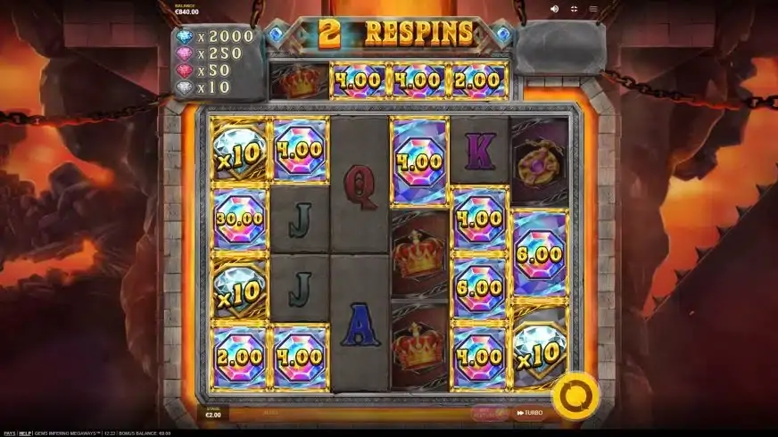 Gems Inferno Megaways slot screenshot 4