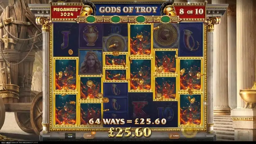 Gods of Troy Megaways slot screenshot 2