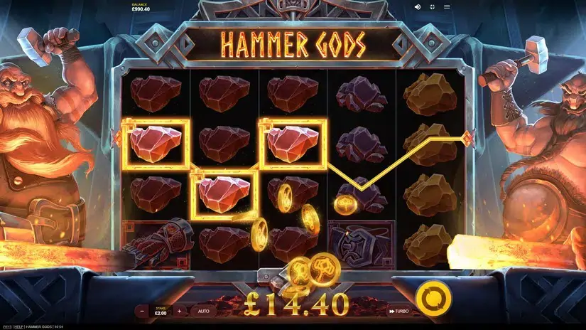 Hammer Gods slot screenshot 2