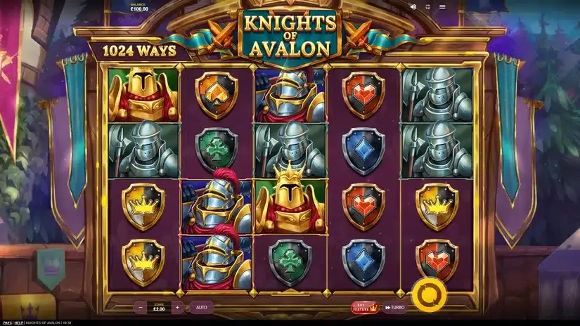 Knights of Avalon slot screenshot 