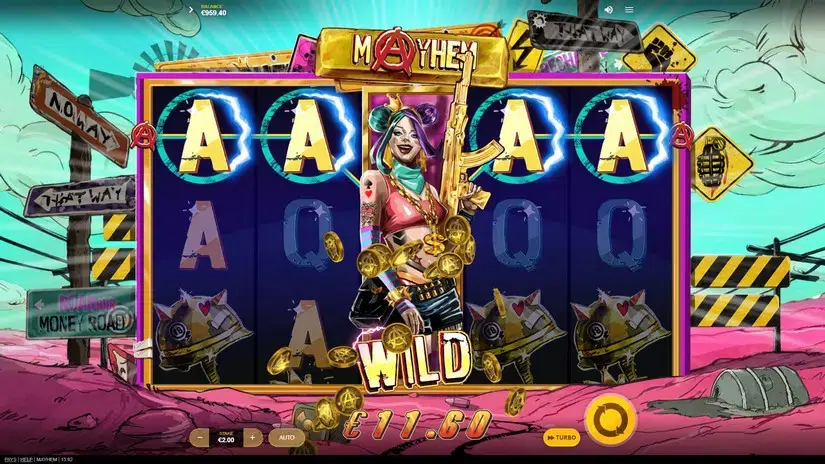 Mayhem slot screenshot 2