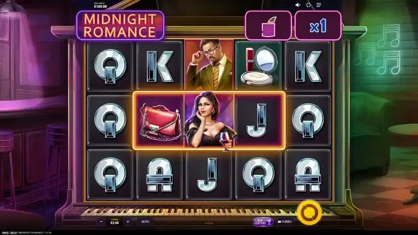 Midnight Romance slot screenshot 