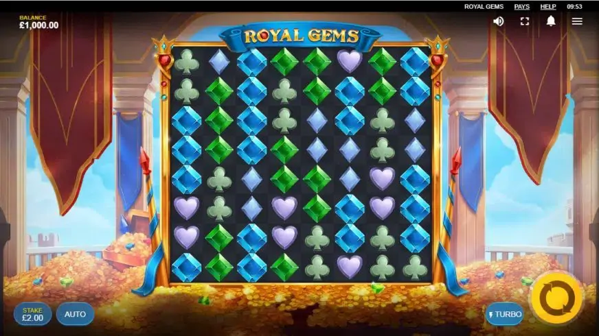 Royal Gems slot screenshot 1