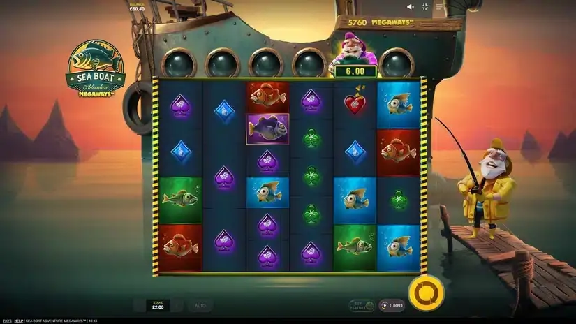Sea Boat Adventure MegaWays slot screenshot 