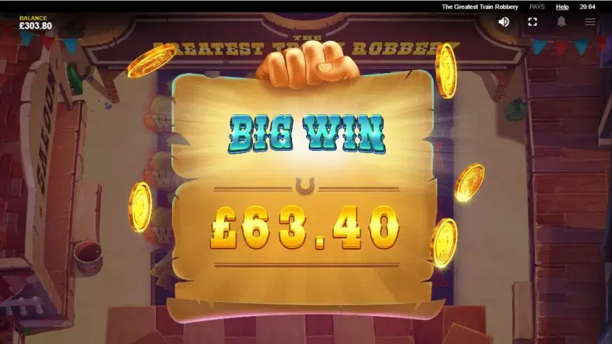The Greatest Train Robbery slot screenshot 4