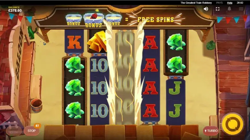 The Greatest Train Robbery slot screenshot 3
